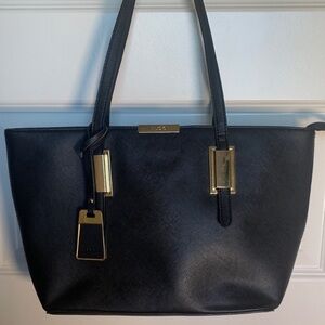Aldo Black Tote with Gold Details